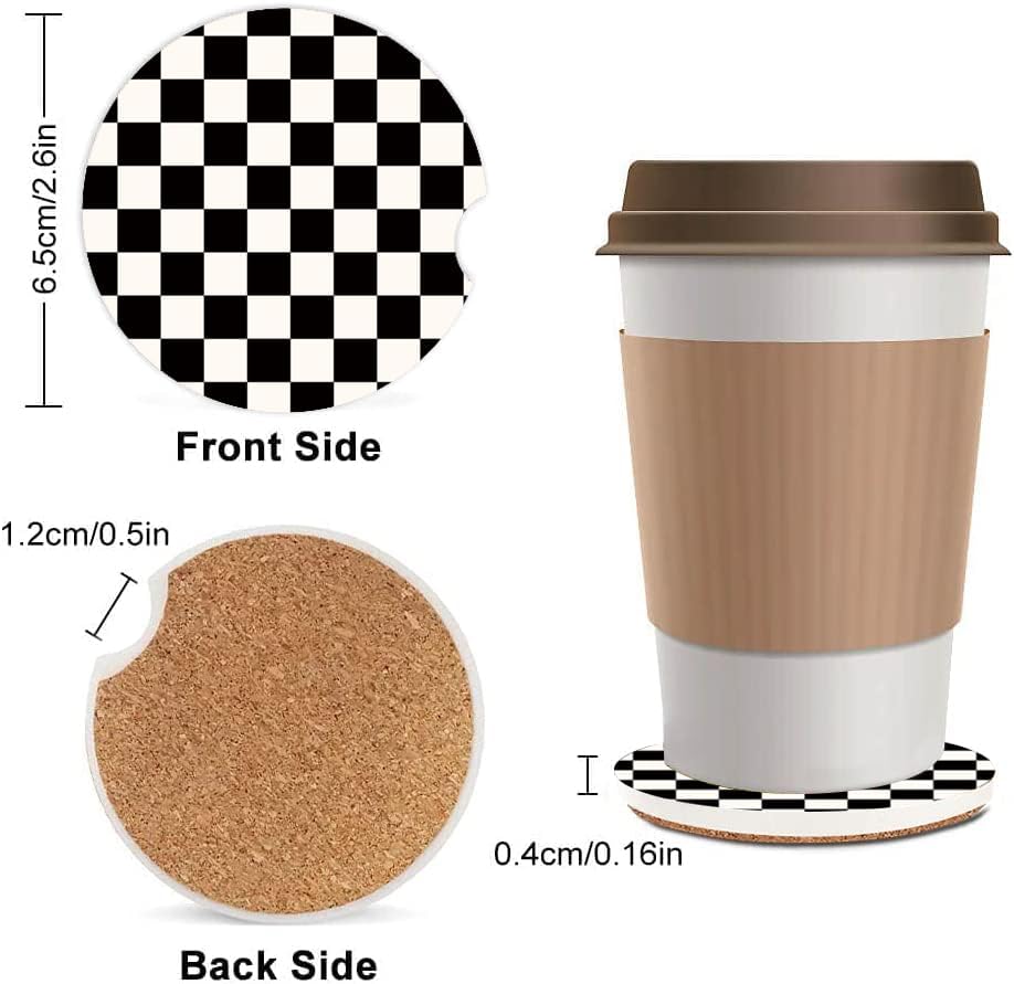 Absorbent Car Cupholder Coaster 2 Pack, Cute Car Coasters - Image 2