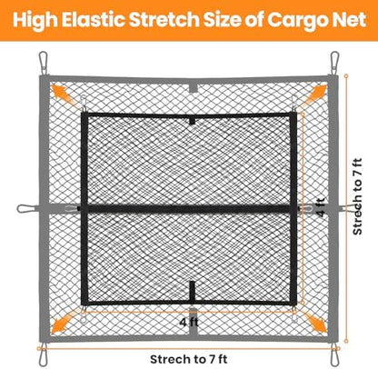 Double-Layer Truck Bed Organizer Net Elastic Cargo Mesh - Image 4