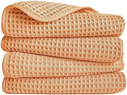 POLYTE 430 GSM Poly Blend Microfiber Quick Dry Waffle Hand Towel, 16x30 in by Polyte