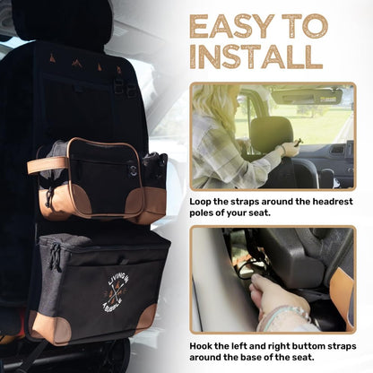 Living in a Bubble Seat back Organizer – Magnetic Toiletry and Cooler Pouch - Image 5
