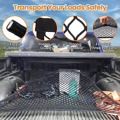 Double-Layer Truck Bed Organizer Net Elastic Cargo Mesh - Image 3