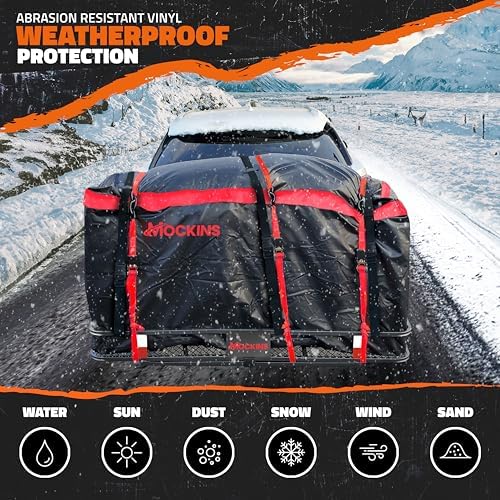 Mockins 40 CuFt All-Weather XXL Trailer Hitch Cargo Carrier Bag 70"x30"x33" - Image 5