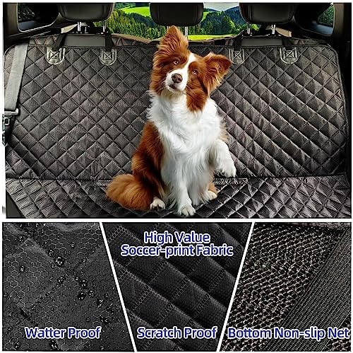 JSTHT Dog Car Seat Covers for Back Seat Waterproof Bench Seat Cover Protector - Image 3