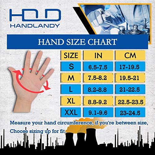 HANDLANDY Work Gloves for Men & Women, Utility Mechanic Working Gloves Touch - Image 6
