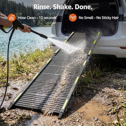 Folding Dog Ramp for Car 67" Long x 16" Wide Portable for Large Dogs - Image 2