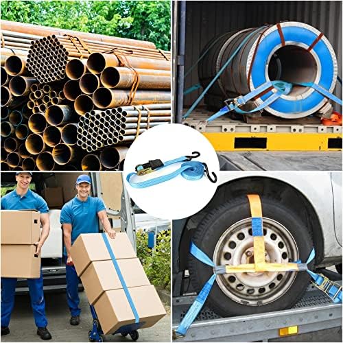 6 Pack 1 Inch x 20 ft Ratchet Straps - Image 5