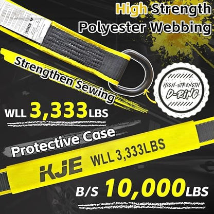 KJE 4 Pack Reflective Car Tie Down Straps - Image 5