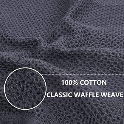 Homaxy 100% Cotton Waffle Weave Kitchen Dish Cloths 18-Pack, Mixed Color - Image 2