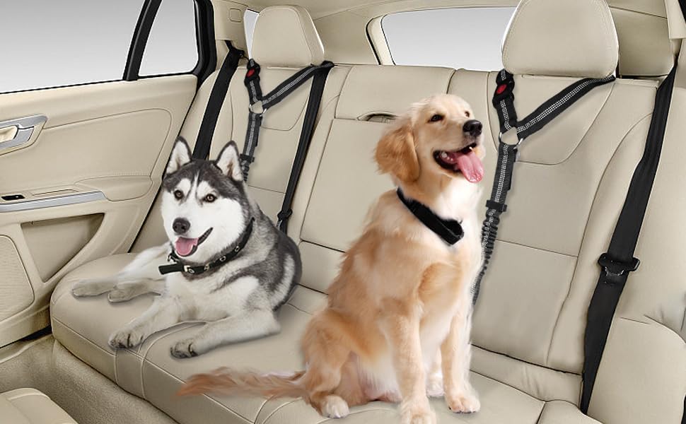 YAOHDAO Dog Seat Belt Harness for Car, Restraint Adjustable - Image 4