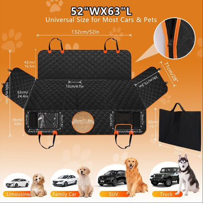 Dog Car Seat Cover for Back Seat，Hard Bottom Back Seat Extender for Dog - Image 6