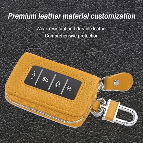 Car Key Fob Case for Replacing Old Key Fob Cover, Genuine Leather Car Key Case - Image 3
