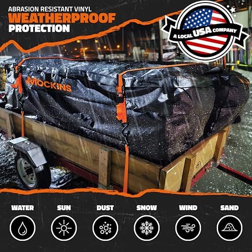 Mockins 40 Cu Ft XXL Trailer Hitch Cargo Carrier Bag Extra Wide 84"x24"x34" - Image 3