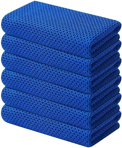 Kitinjoy 100% Cotton Waffle 6-Pack Kitchen Towels by Kitinjoy