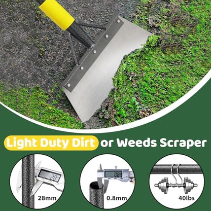 Garden Flat Shovel, Floor Scraper, Heavy Duty Floor Scraping Tool, Metal - Image 3