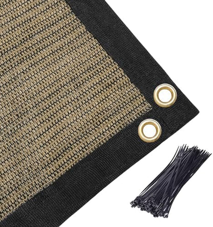 Amagenix 90% Shade Fabric 5'X 23' Mocha Sun Shade Cloth - Image 6
