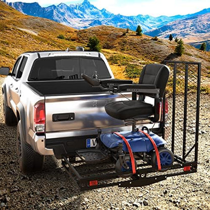 Goplus Mobility Scooter Carrier, 50” x 29.5” Folding Wheelchair Carrier - Image 6