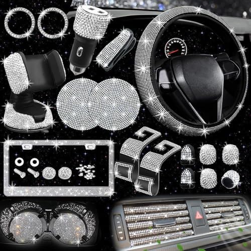 NBTEPEM 27 PCs Bling Car Accessories Set by NBTEPEM