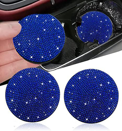 NBTEPEM 2pcs Bling Car Cup Holder Coaster, 2.75 inch Anti-Slip Shockproof by NBTEPEM