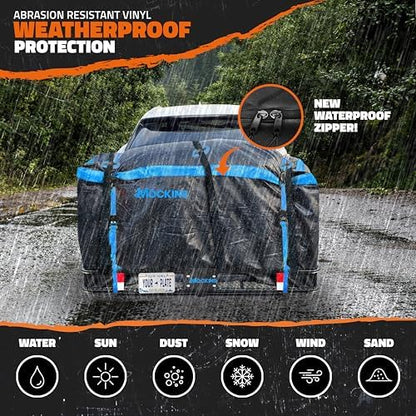 Mockins 60"x24"x6" Heavy Duty Steel Folding Trailer Hitch Cargo Carrier - Image 5