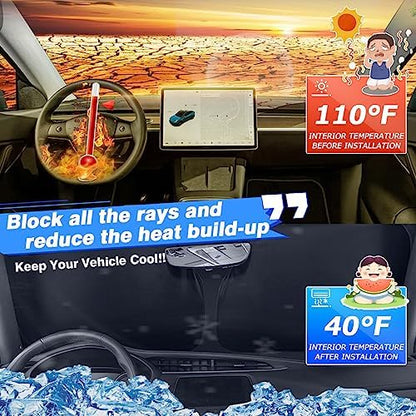 Canvcle Windshield Sun Shade for 2022-2025 2026 Nissan Pathfinder Accessories - Image 2