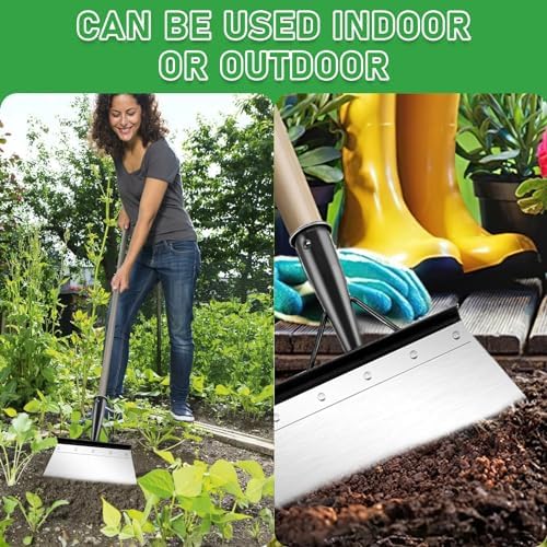 Multifunctional Garden Cleaning Shovel, Heavy Duty Steel Flat Shovel - Image 2