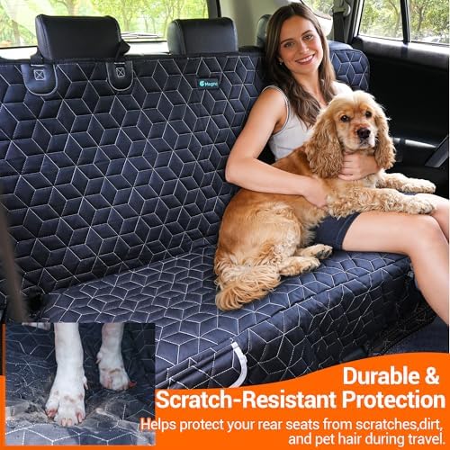 Meginc Dog Car Seat Cover-Waterproof Bench Back Seat Protector - Image 2