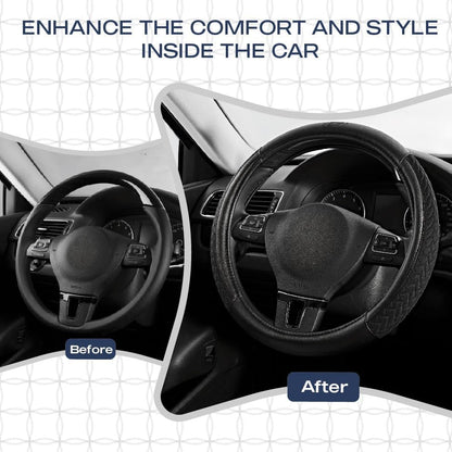 Skechers Steering Wheel Cover, Max Cushioning Leather Steering Wheel Cover - Image 6