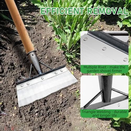 Multifunctional Garden Cleaning Shovel, Heavy Duty Steel Flat Shovel - Image 4