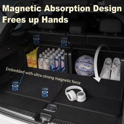 GMQ Trunk Organizers for Car, Car Organizers and Storage for SUV, Magnetic Lid - Image 3