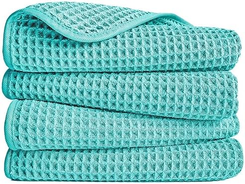 POLYTE 430 GSM Poly Blend Microfiber Quick Dry Waffle Hand Towel, 16x30 in by Polyte