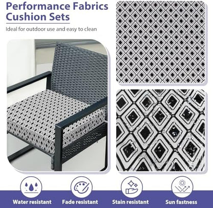 IPYNBAP Outdoor Chair Cushions Set of 4 -Waterproof Outdoor Seat Cushions - Image 3