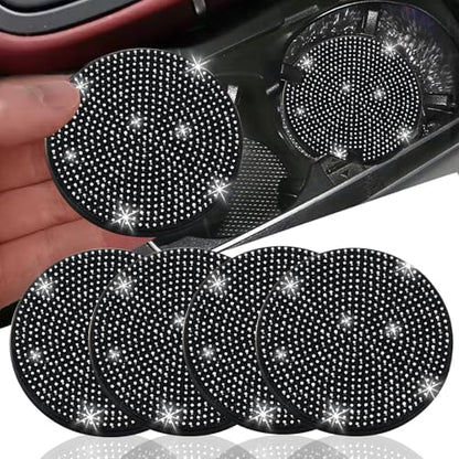 NBTEPEM 4pcs Bling Car Cup Holder Coaster, 2.75 inch Anti-Slip Shockproof by NBTEPEM