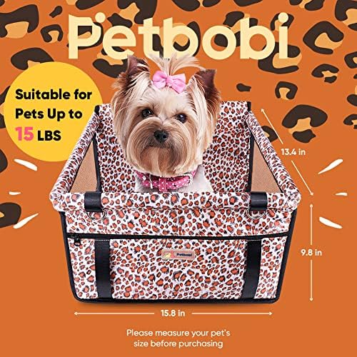 Petbobi Dog Car Seat for Small Dogs and Cats up to 15 lbs, Portable Booster - Image 2