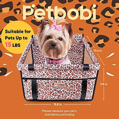 Petbobi Dog Car Seat for Small Dogs and Cats up to 15 lbs, Portable Booster - Image 2