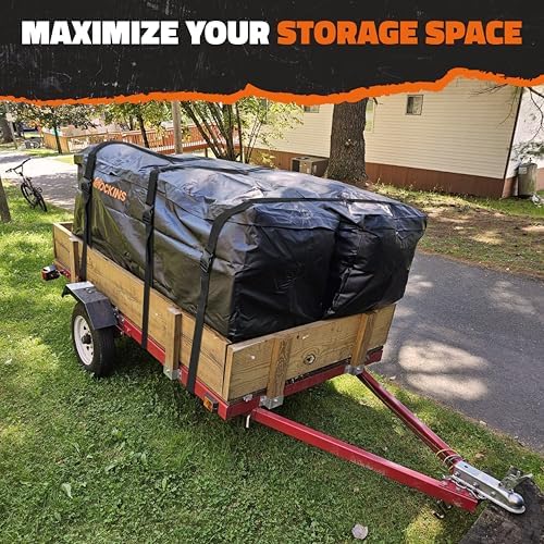 Mockins 40 Cu Ft XXL Trailer Hitch Cargo Carrier Bag Extra Wide 84"x24"x34" - Image 7