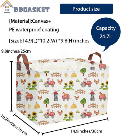 Rectangle Farm Baskets Cute Storage Bin - Image 2