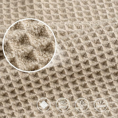 POLYTE 430 GSM Poly Blend Microfiber Waffle Wash Cloth Face Towel, 13x13 in - Image 4