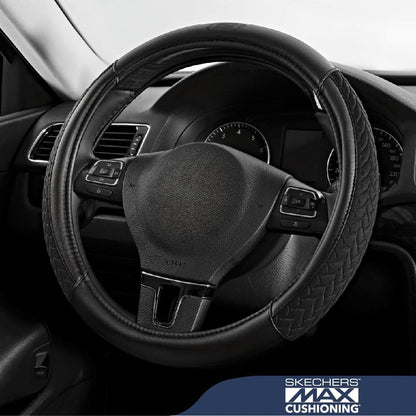 Skechers Steering Wheel Cover, Max Cushioning Leather Steering Wheel Cover - Image 2