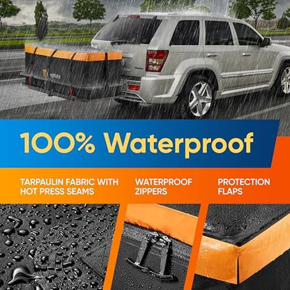 20ft³ Waterproof Hitch Cargo Carrier Bag, Durable PVC Tarpaulin Hitch Mount - Image 3
