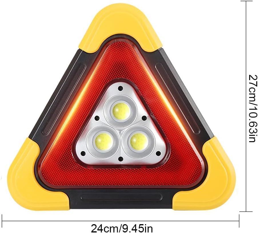 2Pcs LED Emergency Triangle Solar Charging Safety Triangle 5 Mode - Image 5