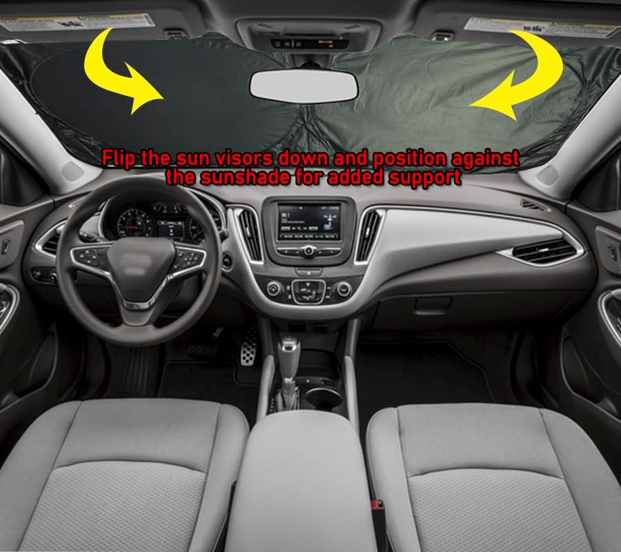 GVEN Windshield Sun Shades Car Sun Shade Protector Blocks UV Rays - Image 6