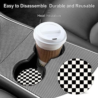 Absorbent Car Cupholder Coaster 2 Pack, Cute Car Coasters - Image 3