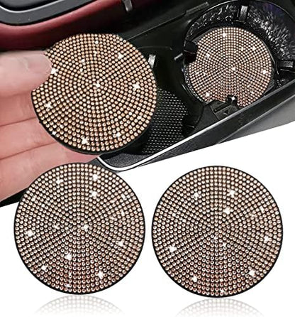 NBTEPEM 2pcs Bling Car Cup Holder Coaster, 2.75 inch Anti-Slip Shockproof by NBTEPEM