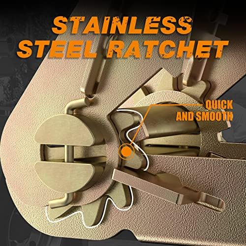 Ratchet Tie Down Straps 4-Pack Heavy Duty 2" x 27' - Image 4