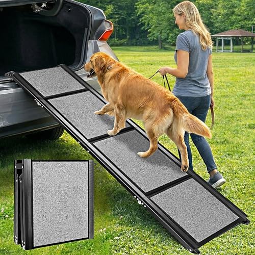 Dog Ramp for Cars 71"Long x 20"Wide SUV & Trucks, Non-Slip Surface Aluminum Pet by Unknown