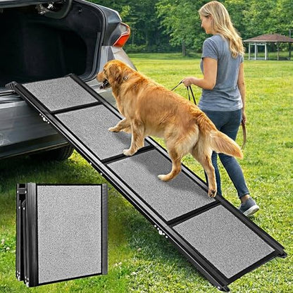 Dog Ramp for Cars 71"Long x 20"Wide SUV & Trucks, Non-Slip Surface Aluminum Pet by Unknown