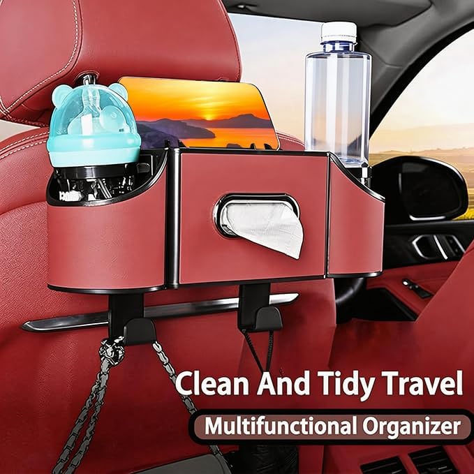 Back Seat Car Organizer, 4 in 1 Multifunctional Car Back Seat Storage Box - Image 3