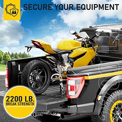 AUGO Ratchet Straps Heavy Duty 4 Pack -15 FT - 2200 LB Break Strength – Ratchet - Image 6