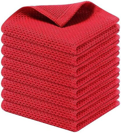 Kitinjoy 100% Cotton Waffle 8-Pack Kitchen Towels by Kitinjoy