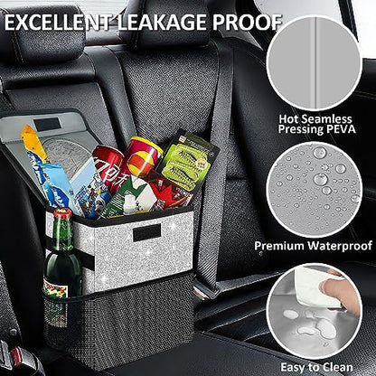 Cute Mini Car Trash Bag with Lid, Glitter Garbage Can Bin Hanging - Image 6